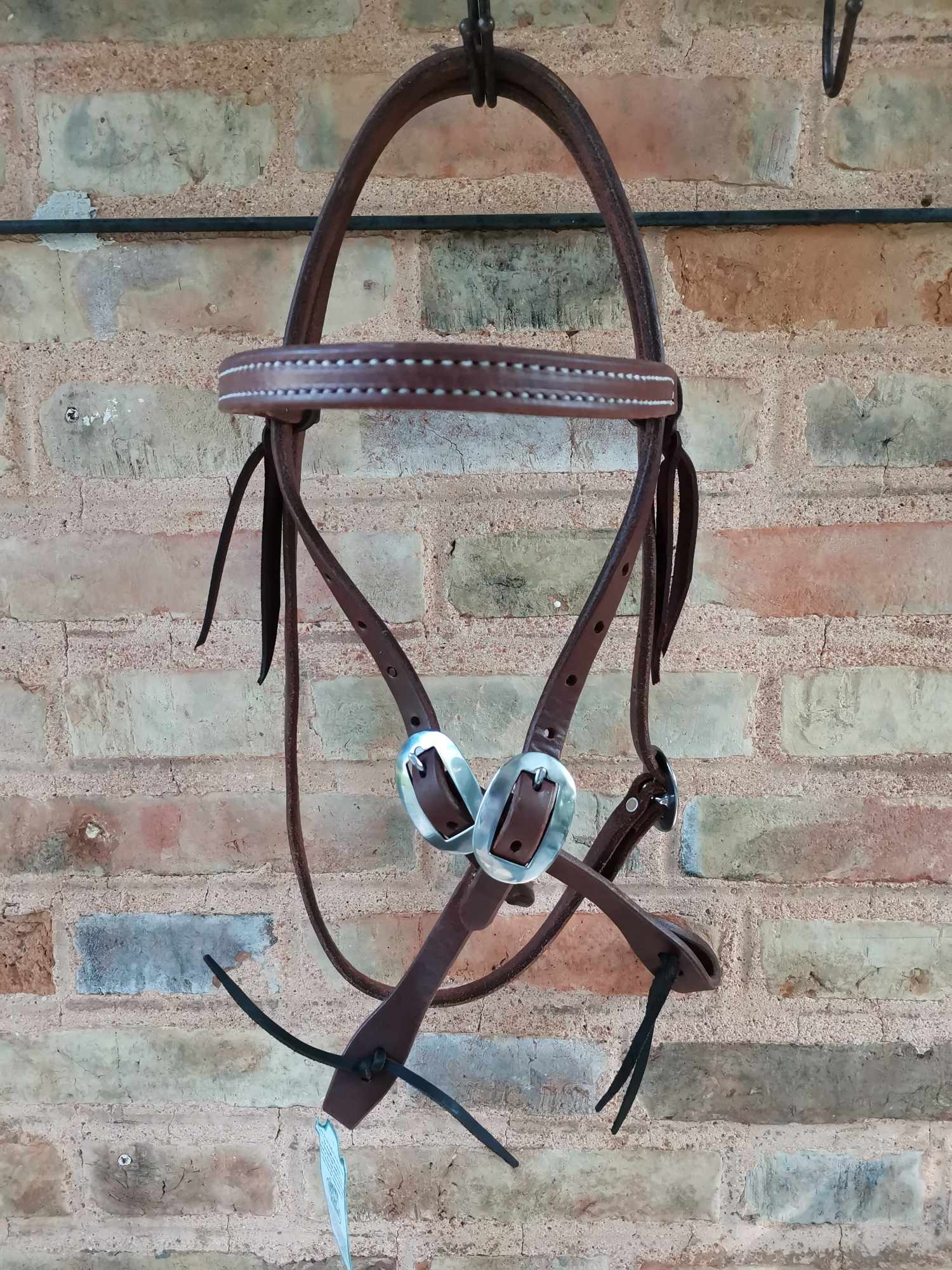 thumbnail image 2 of Challenger Hermann Oak Leather Old Timer Headstall - Western Amish Tack With Brass Hardware (975H270) 2 of 4