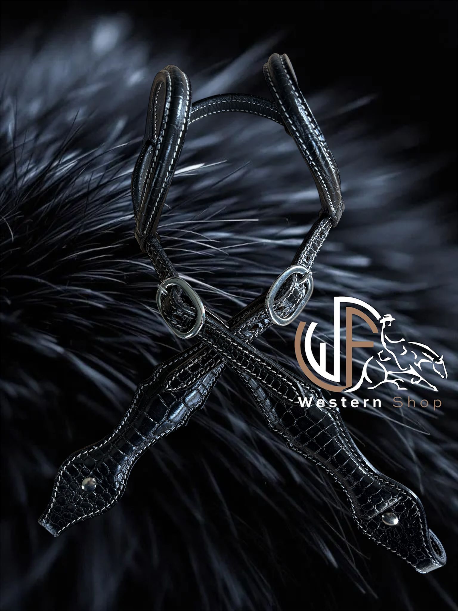 Headstall HW 918 Crocco Black